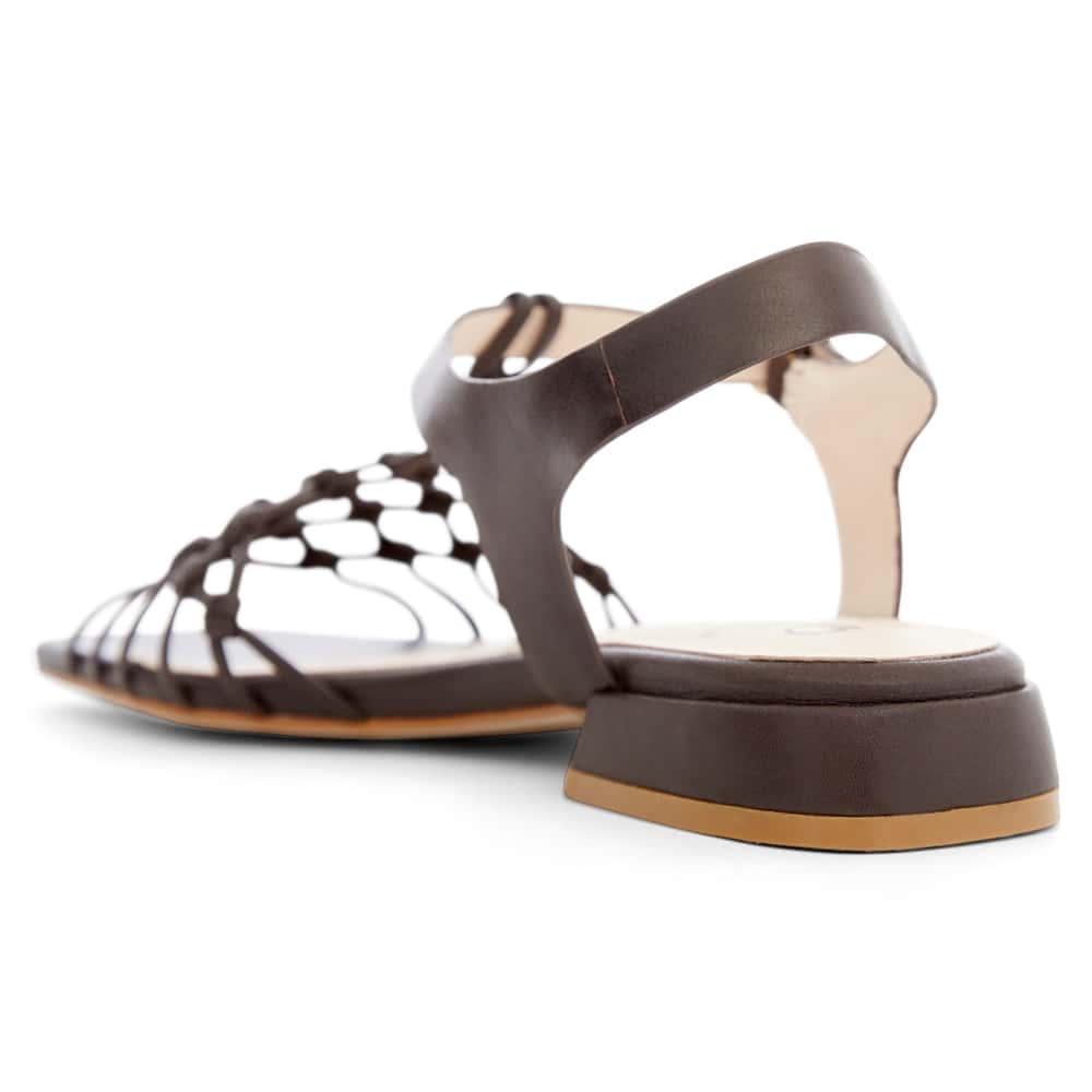 Magnolia Sandal in Chocolate Weave Leather