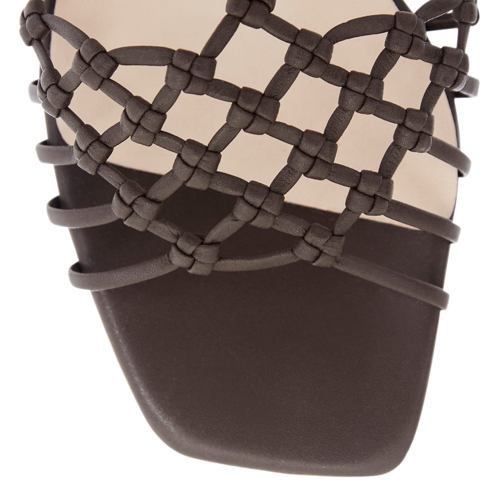 Magnolia Sandal in Chocolate Weave Leather