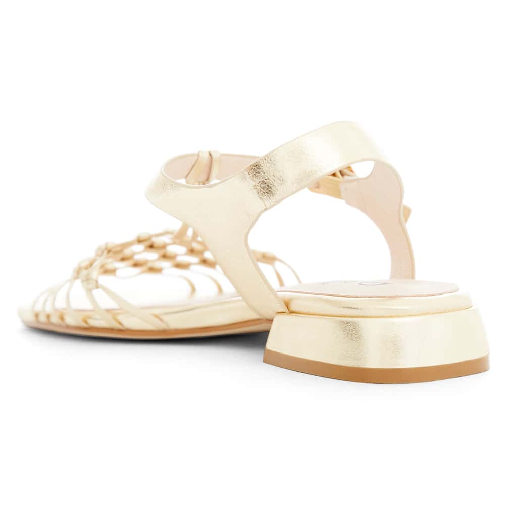 Magnolia Sandal in Gold Weave Leather