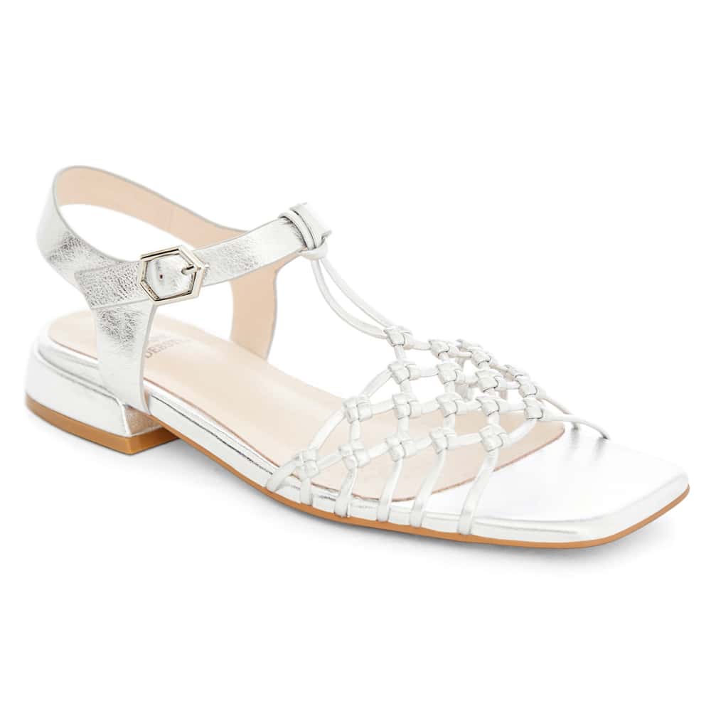 Magnolia Sandal in Silver  Leather