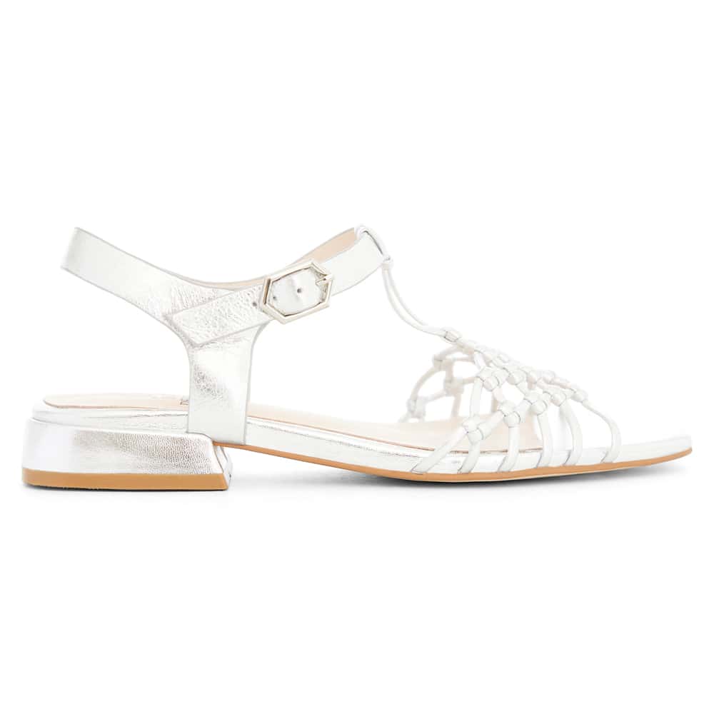 Magnolia Sandal in Silver  Leather