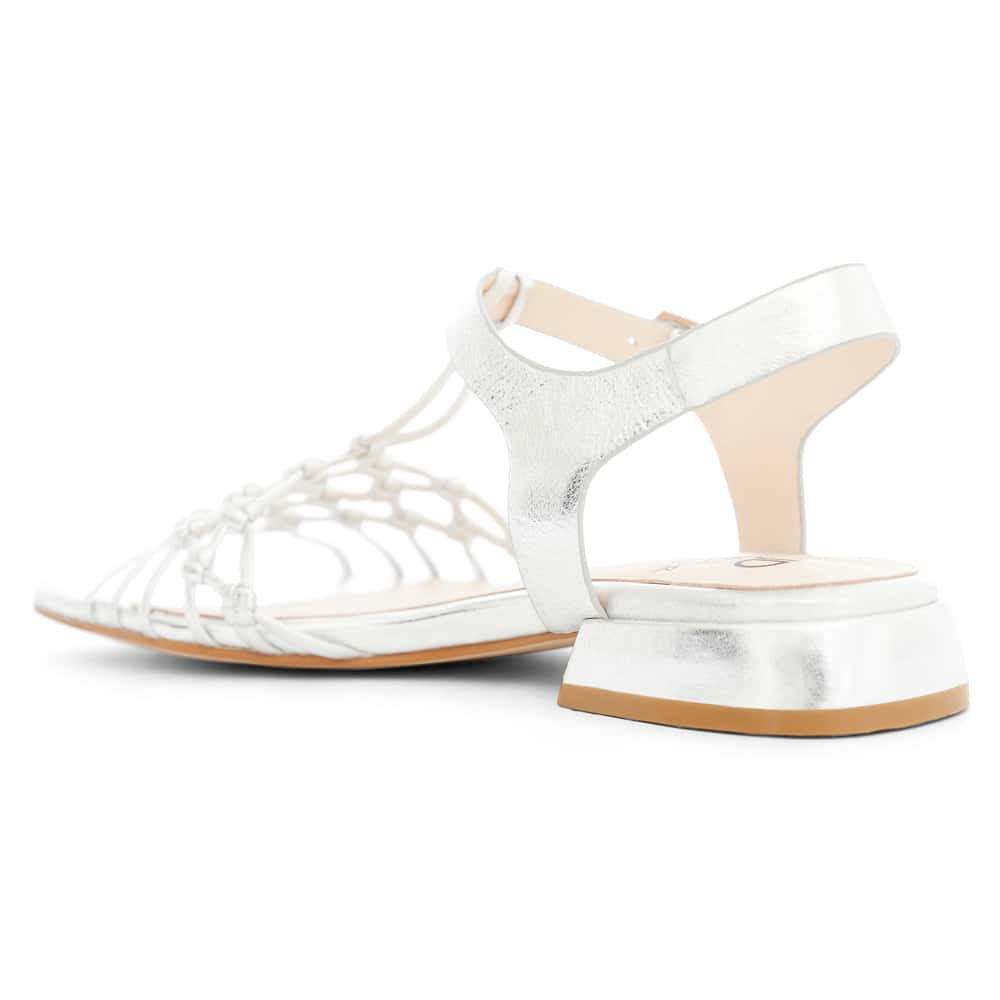 Magnolia Sandal in Silver  Leather