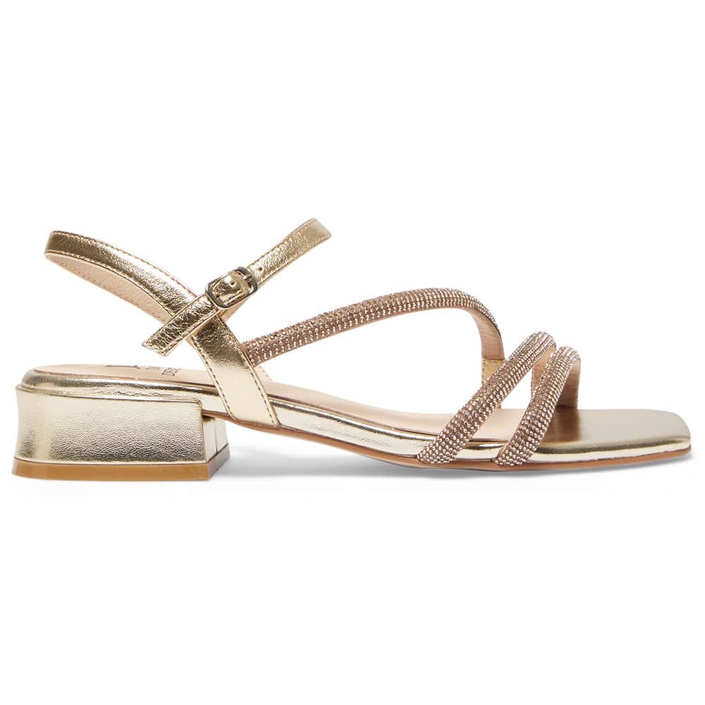 Majestic Heel in Gold Metallic Sparkle