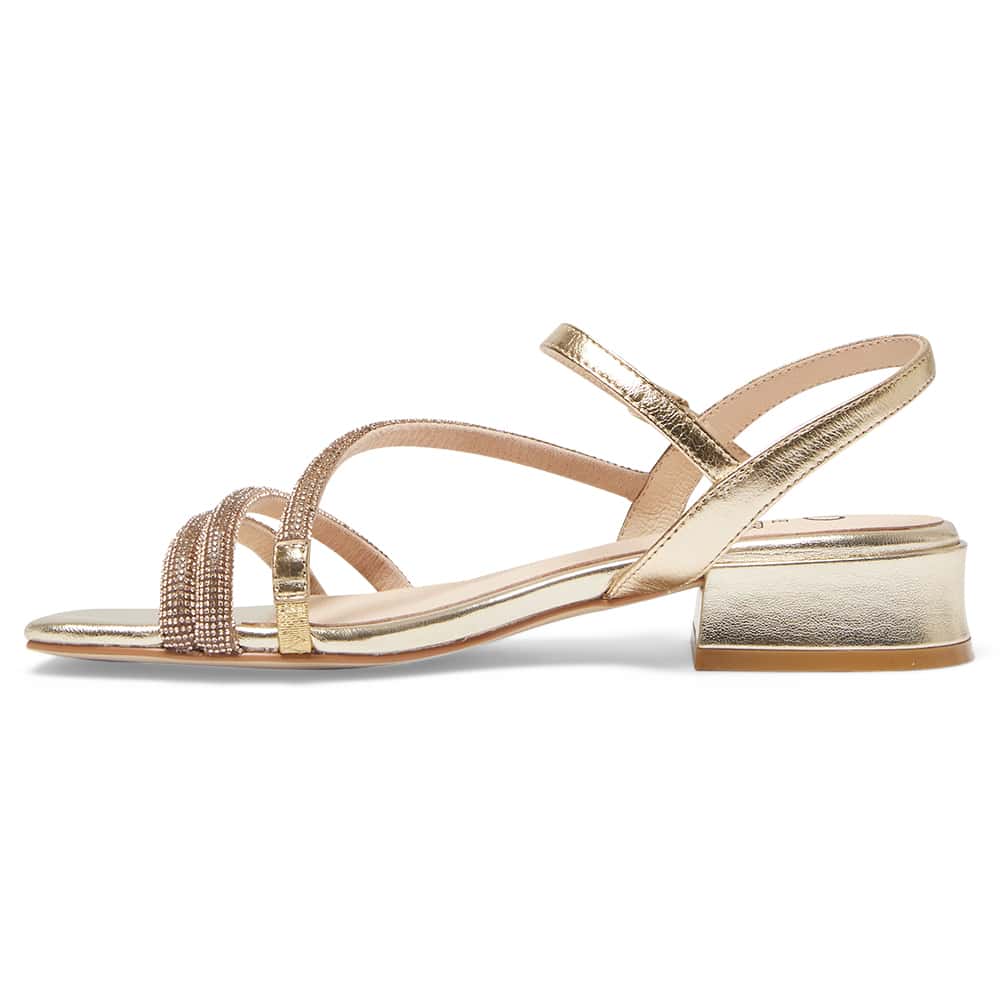 Majestic Heel in Gold Metallic Sparkle