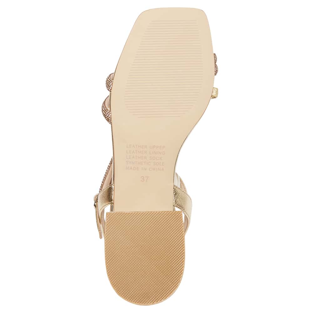 Majestic Heel in Gold Metallic Sparkle