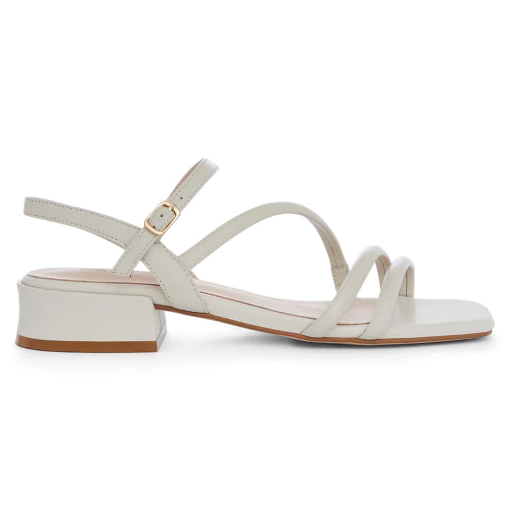 Manila Heel in Bone Leather