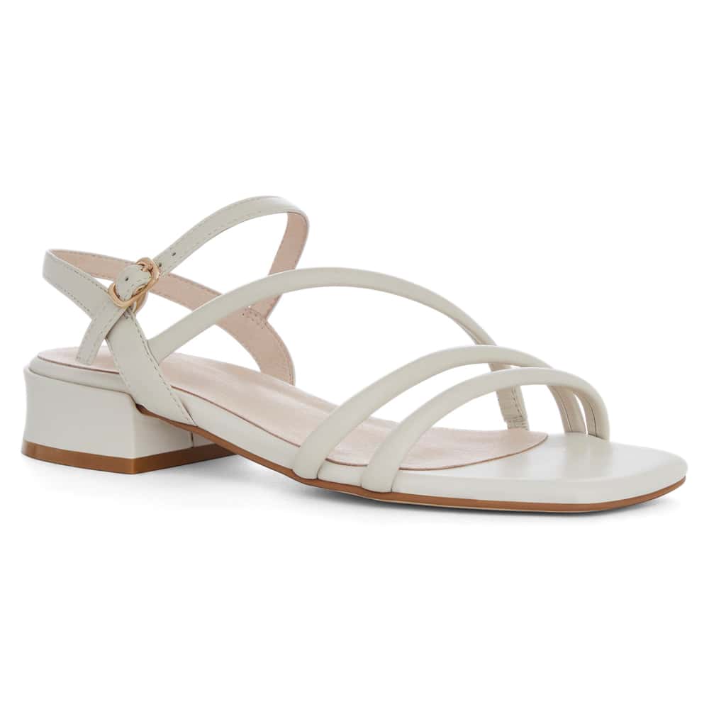 Manila Heel in Bone Leather