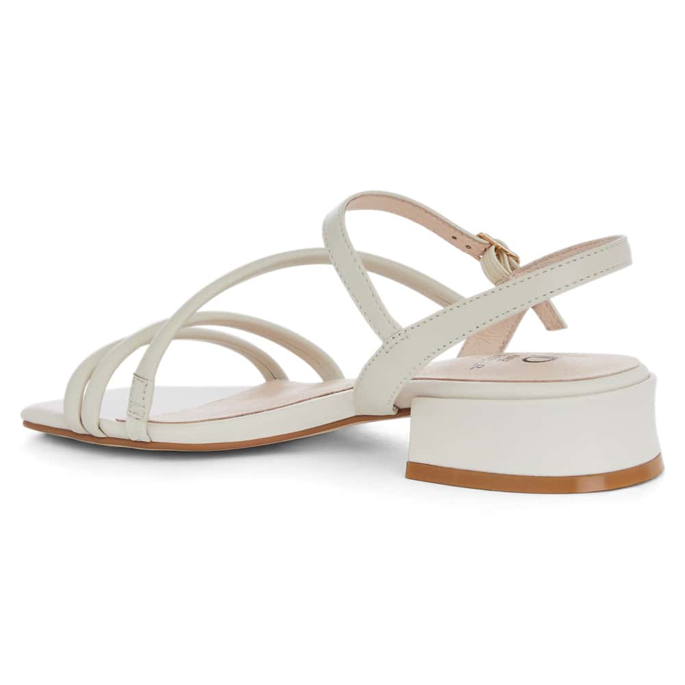Manila Heel in Bone Leather