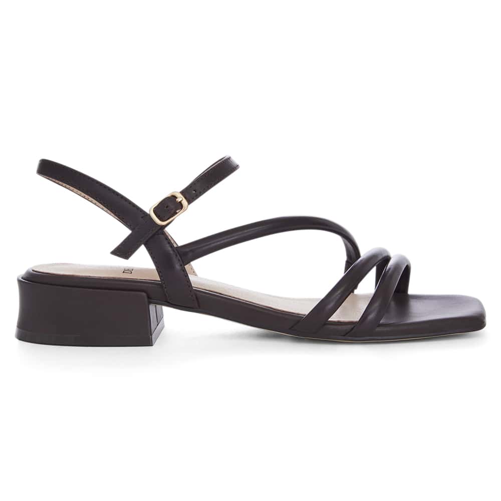 Manila Heel in Chocolate  Leather