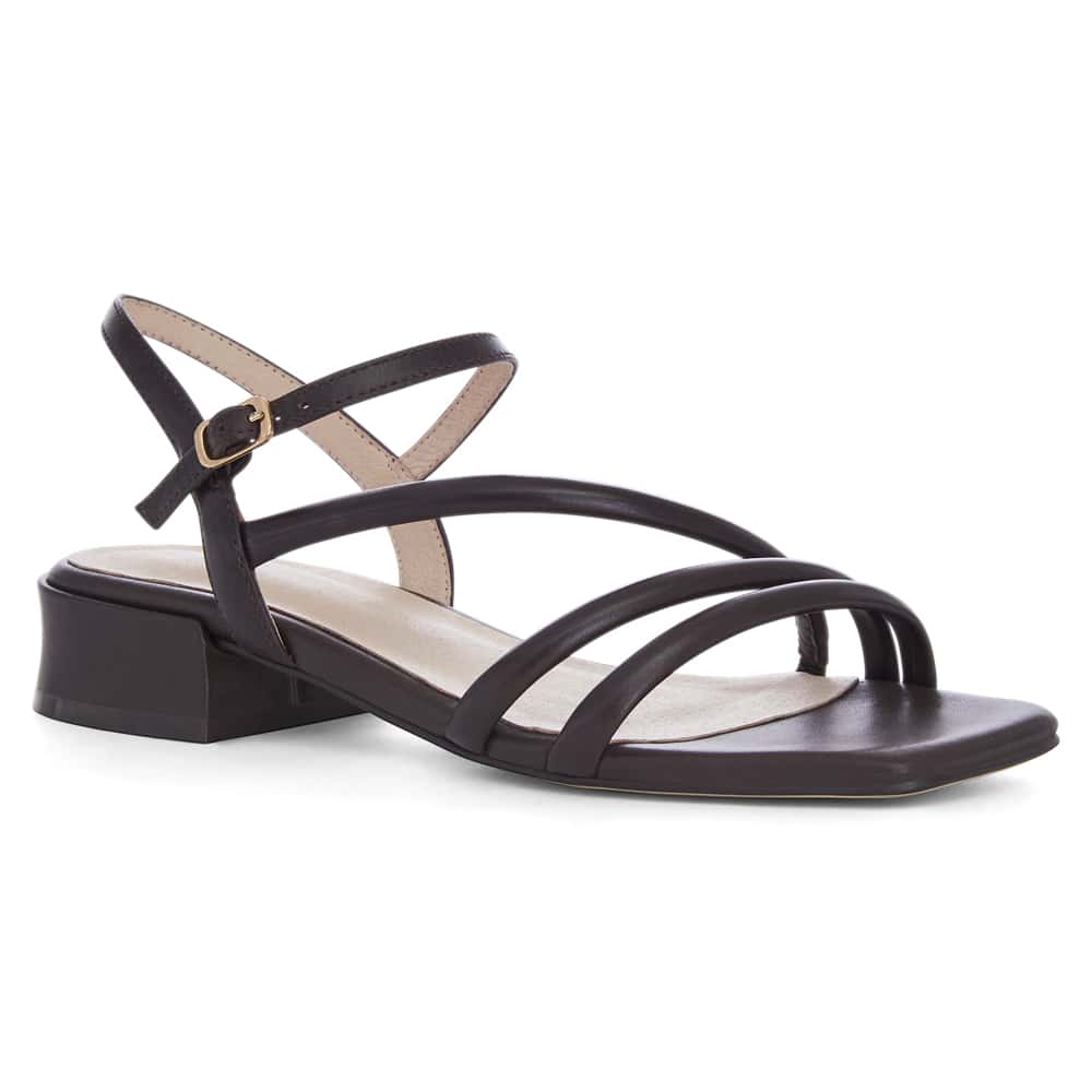 Manila Heel in Chocolate  Leather