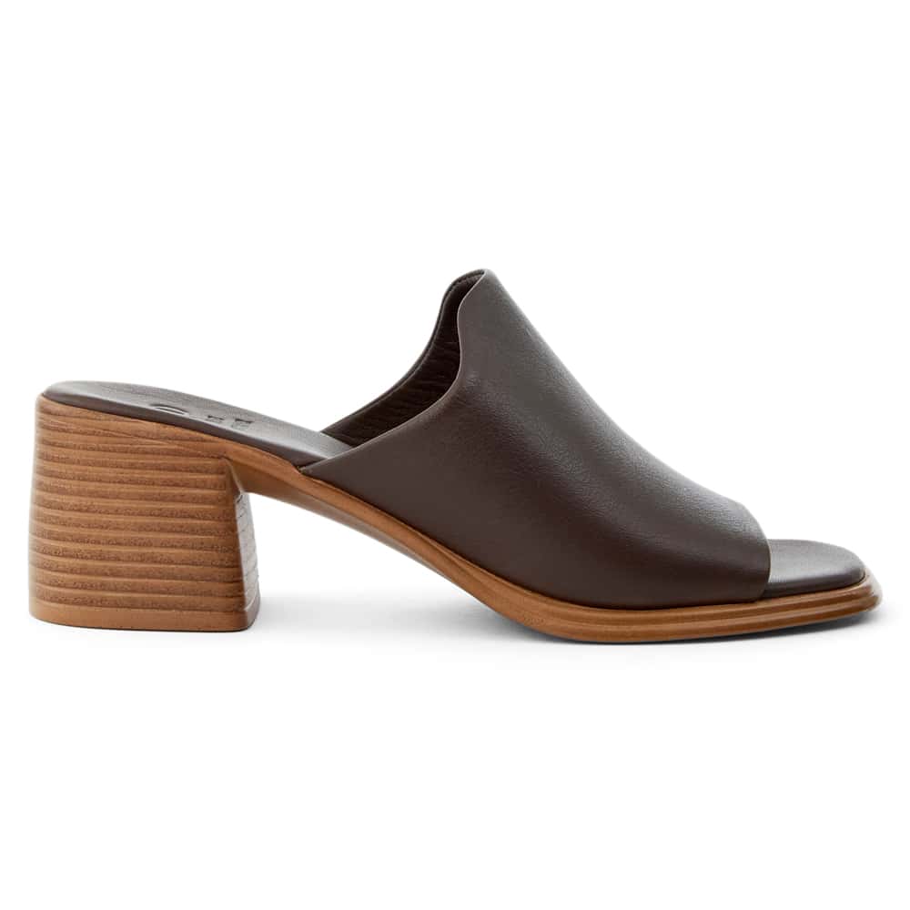 Maria Heel in Chocolate  Leather