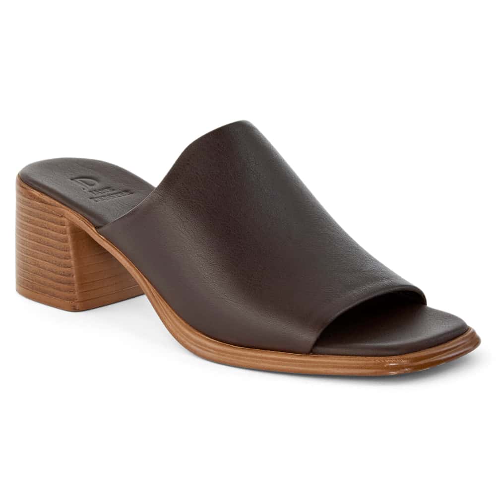 Maria Heel in Chocolate  Leather