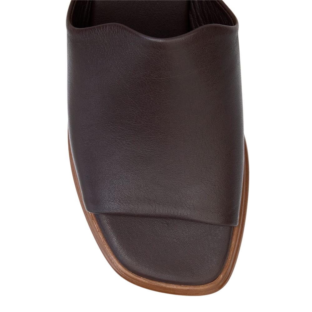 Maria Heel in Chocolate  Leather