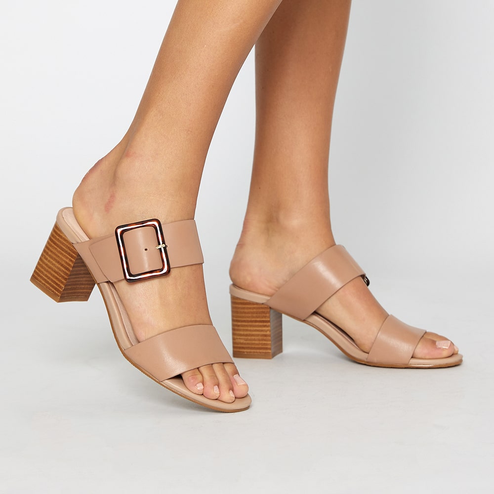 Nate Heel in Nude Leather