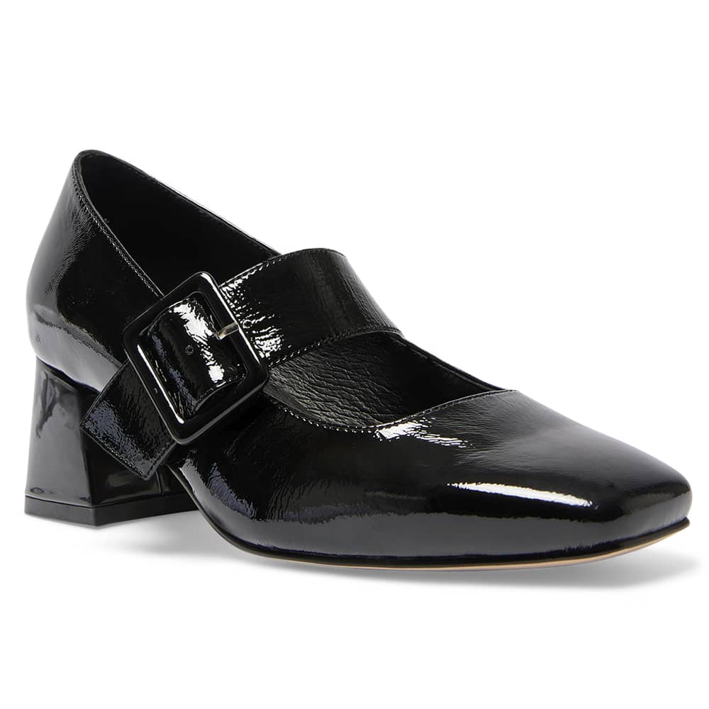 Olympia Heel in Black Patent