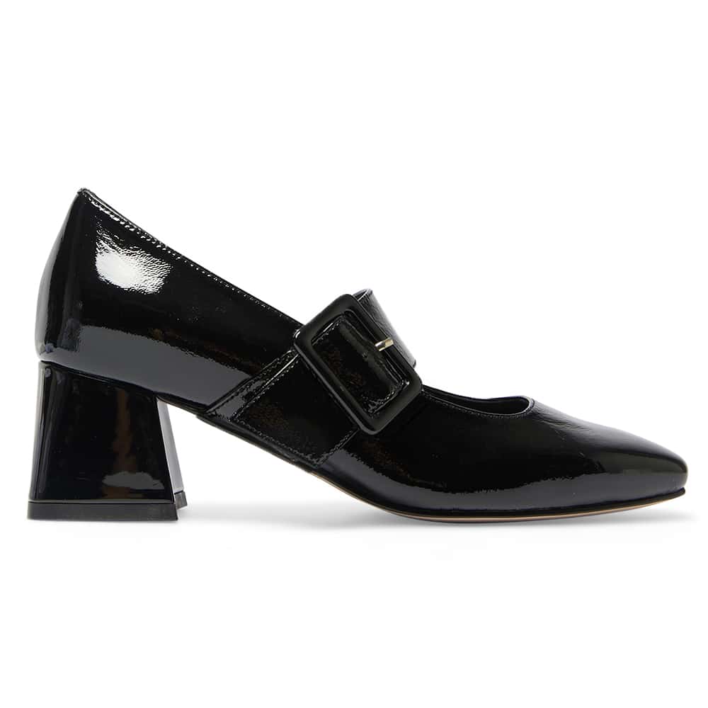 Olympia Heel in Black Patent
