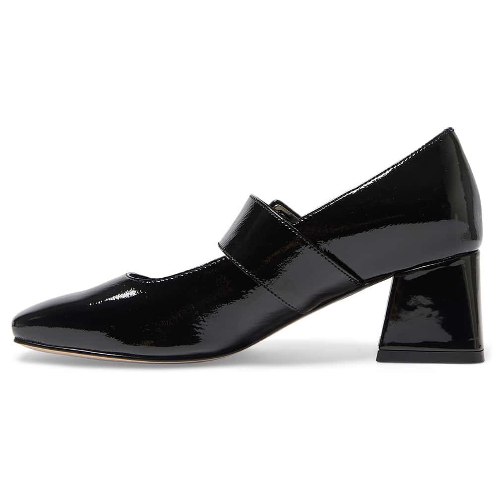Olympia Heel in Black Patent