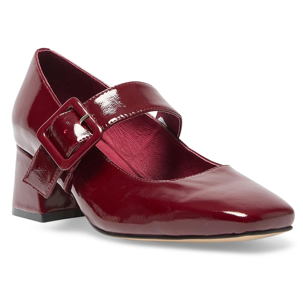 Olympia Heel in Wine Patent