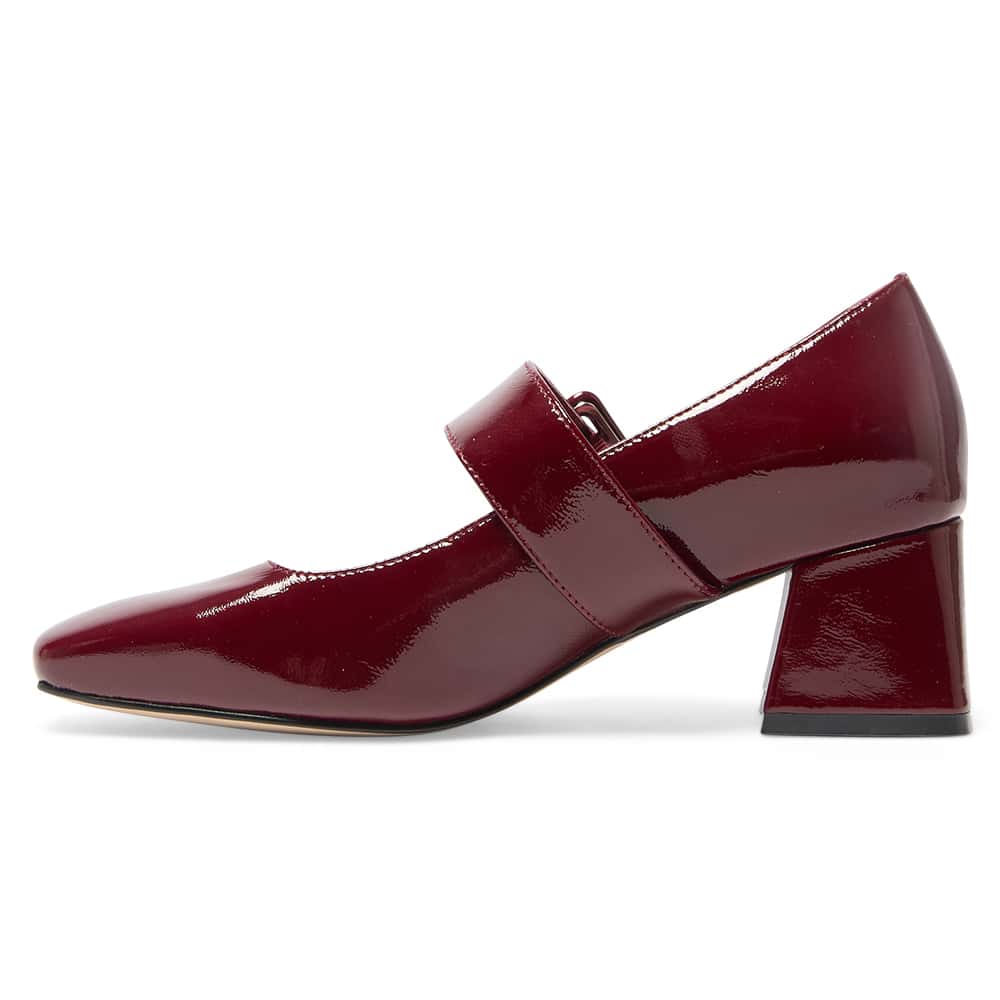 Olympia Heel in Wine Patent