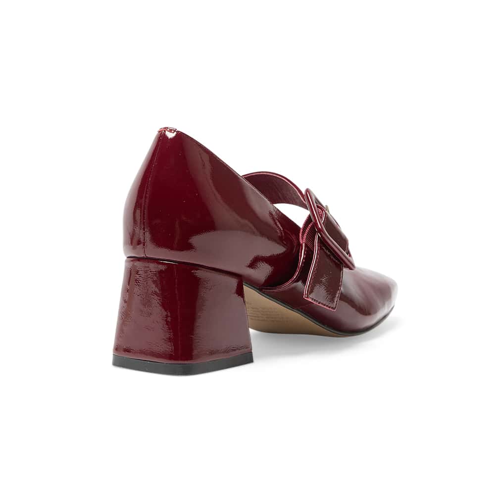 Olympia Heel in Wine Patent