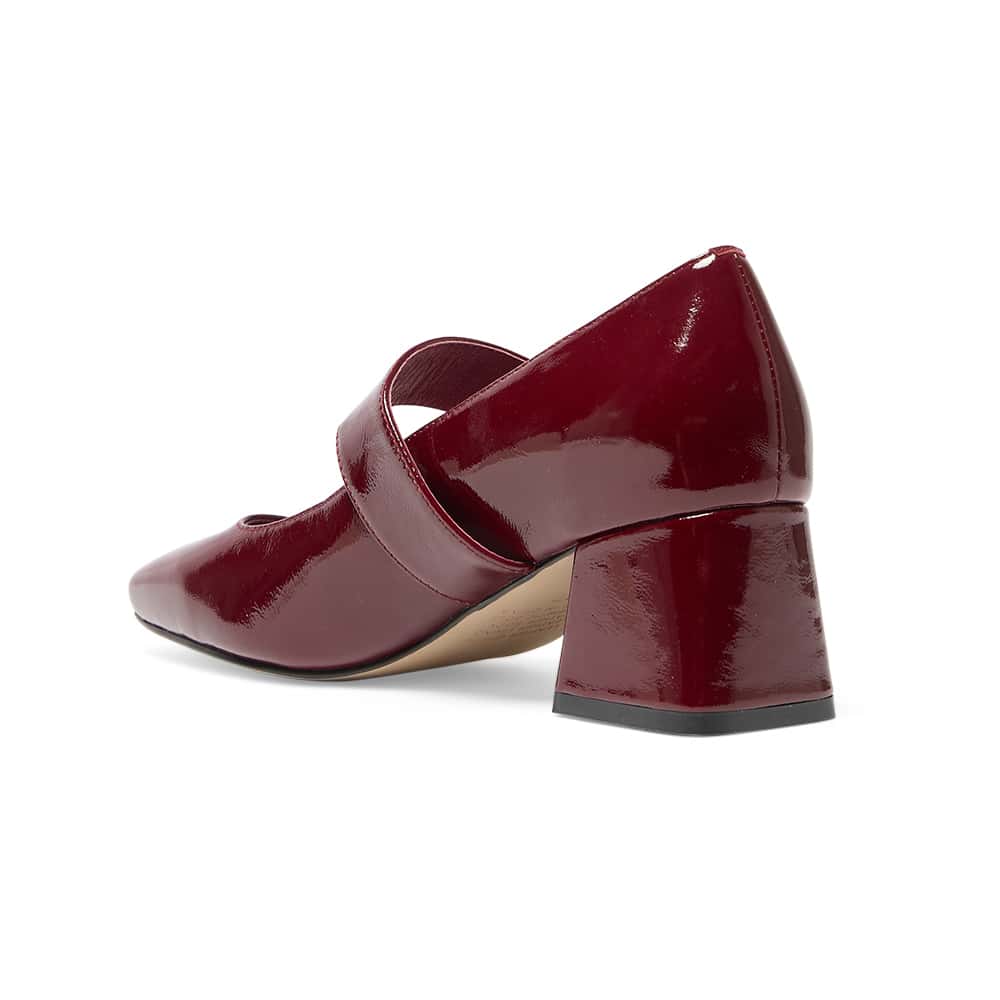 Olympia Heel in Wine Patent