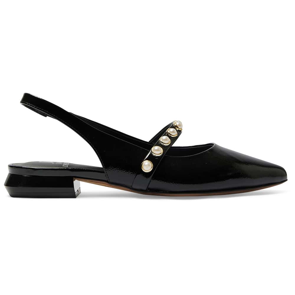 Opal Flat in Black Patent