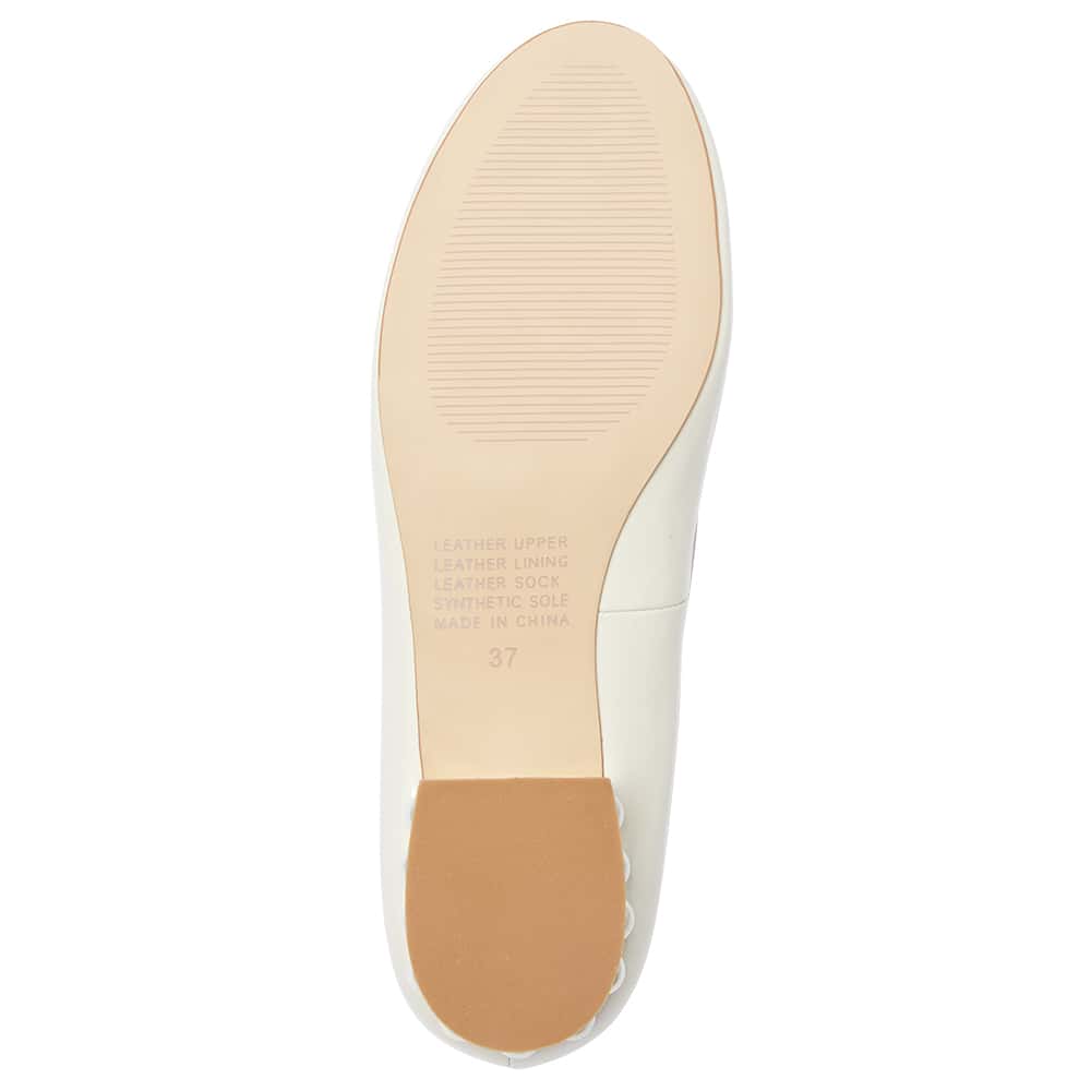 Paris Ballet Flat in Ivory Patent