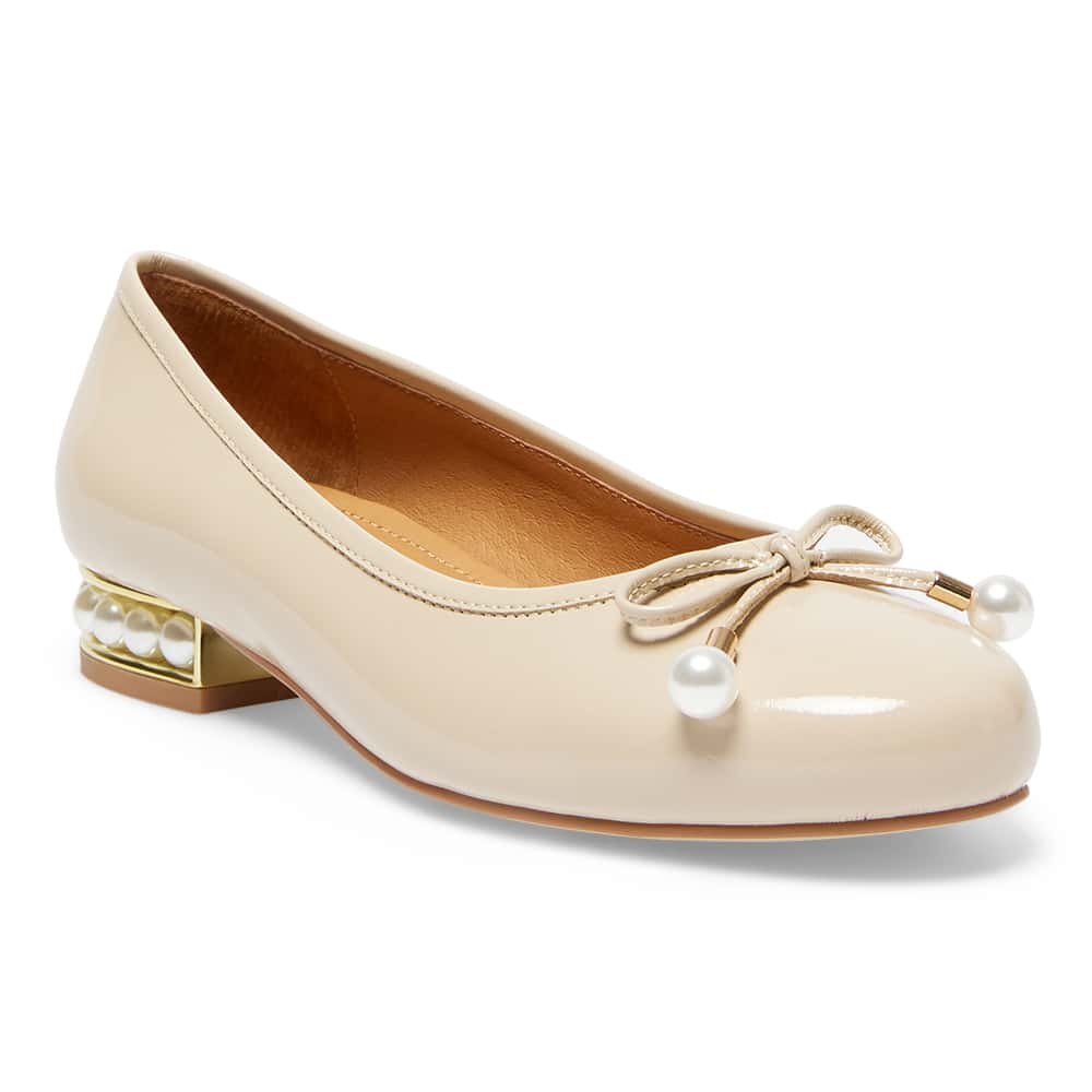 Paris Ballet Flat in Nude Patent