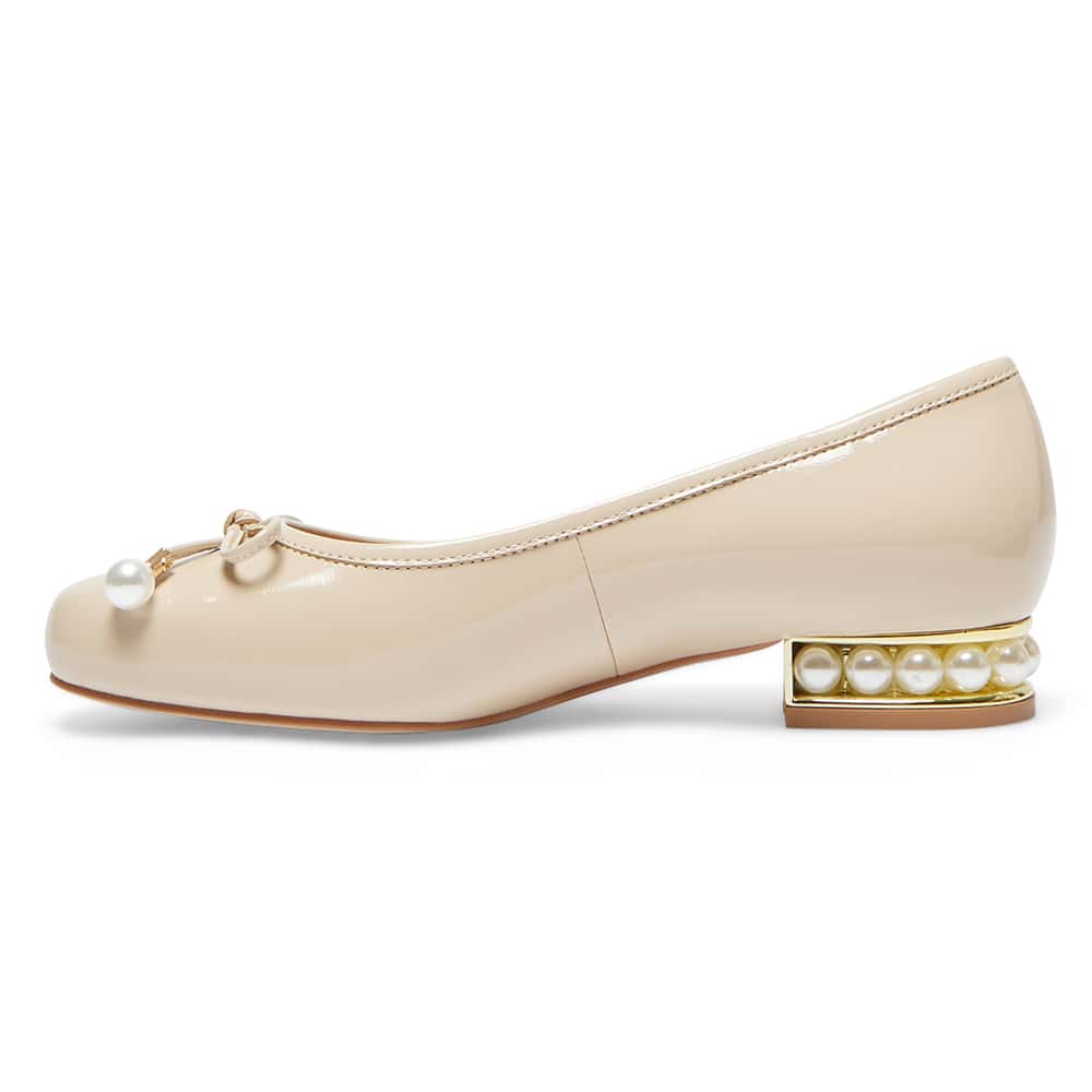 Paris Ballet Flat in Nude Patent