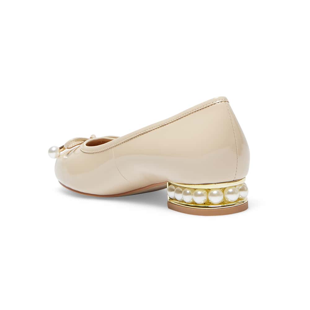 Paris Ballet Flat in Nude Patent
