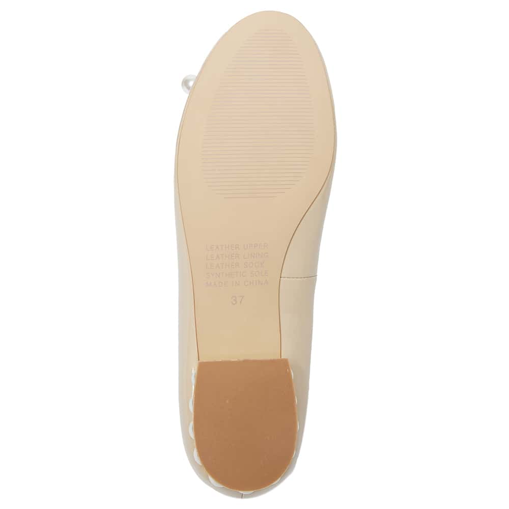 Paris Ballet Flat in Nude Patent