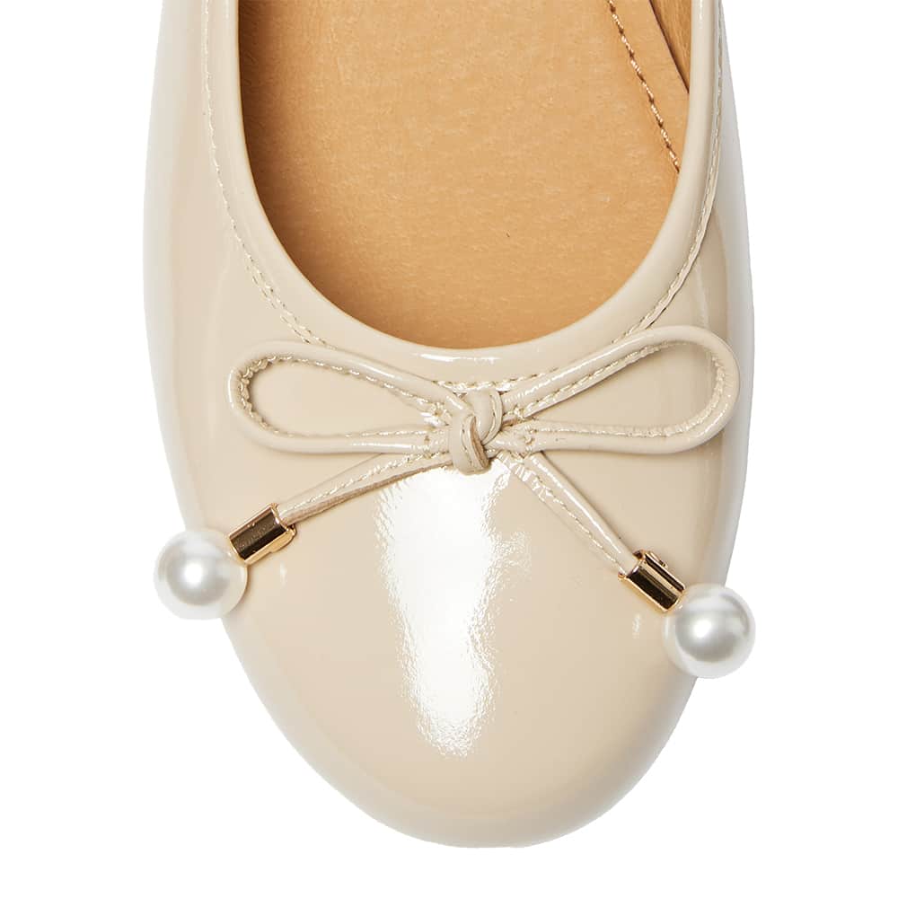 Paris Ballet Flat in Nude Patent