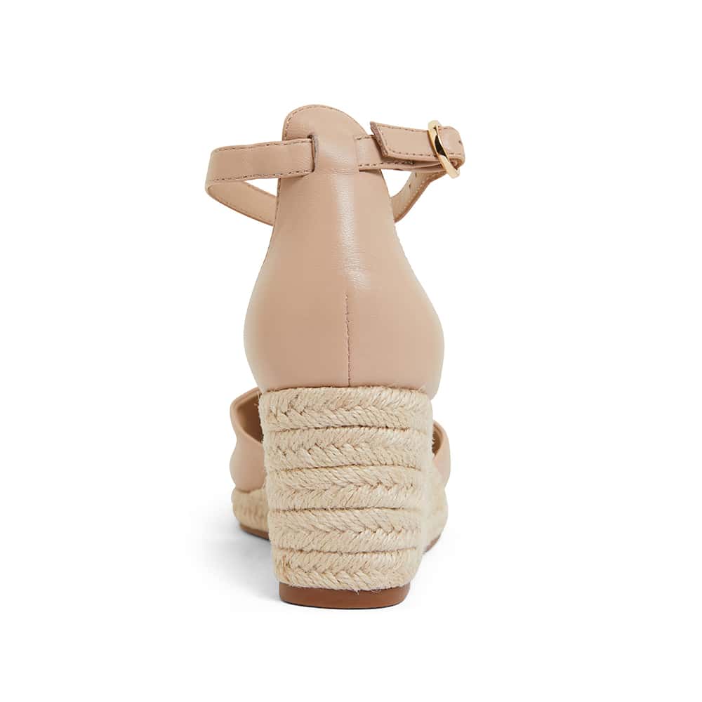 Peru Wedge in Nude Leather