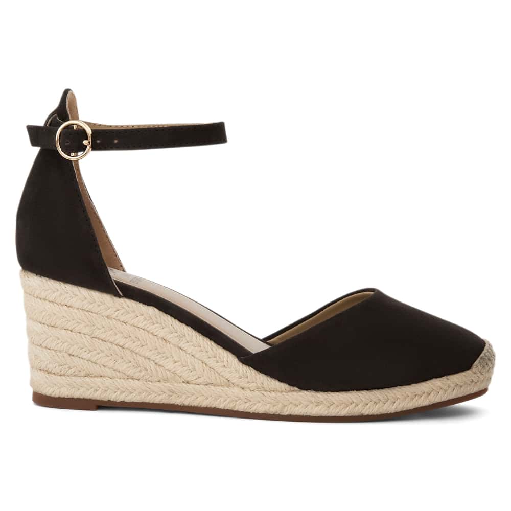 Peru Wedge in Chocolate  Suede