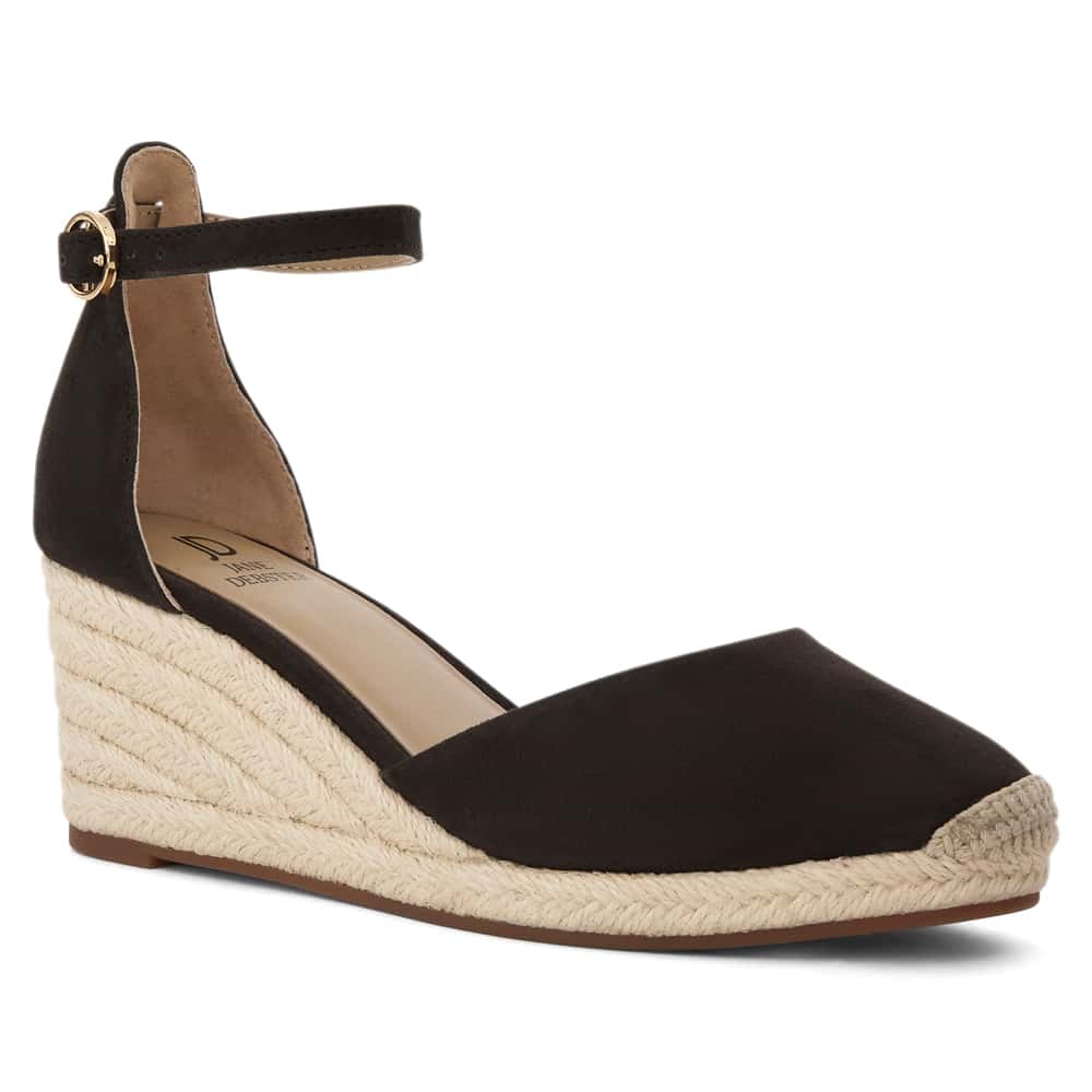 Peru Wedge in Chocolate  Suede