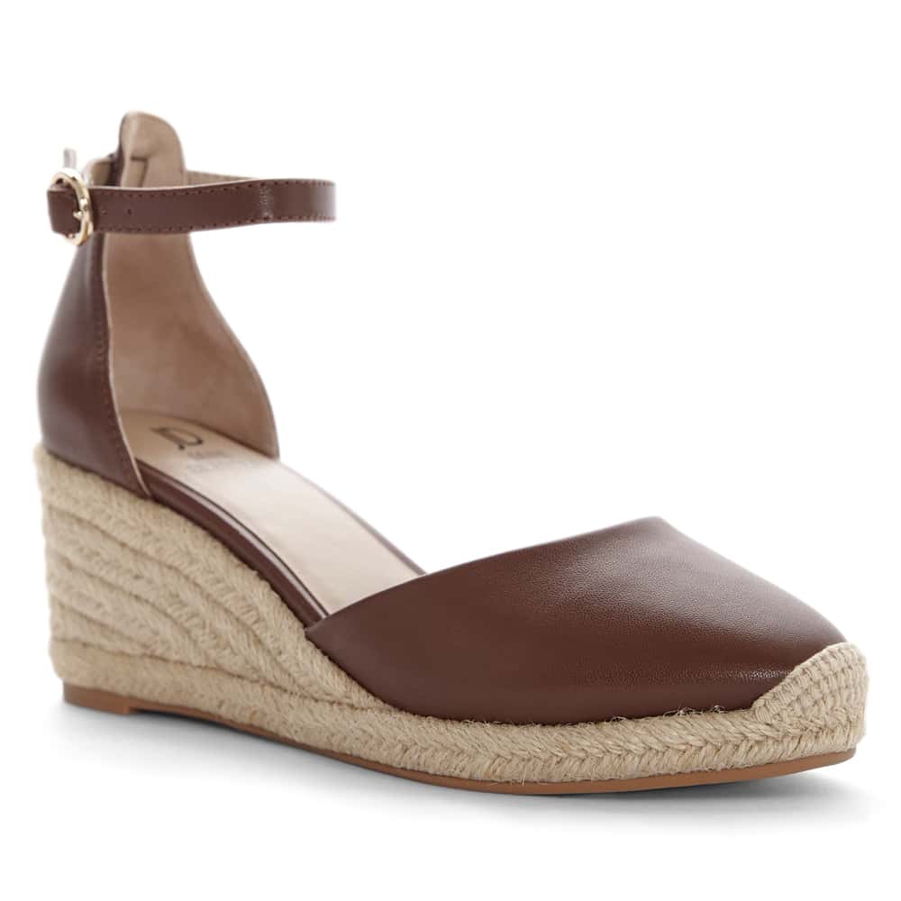 Peru Wedge in Chocolate  Leather