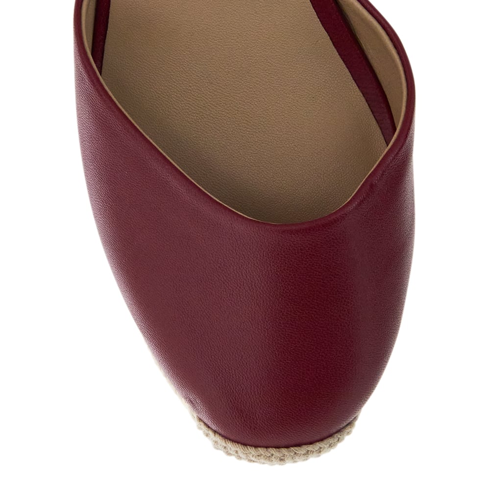 Peru Wedge in Red Leather