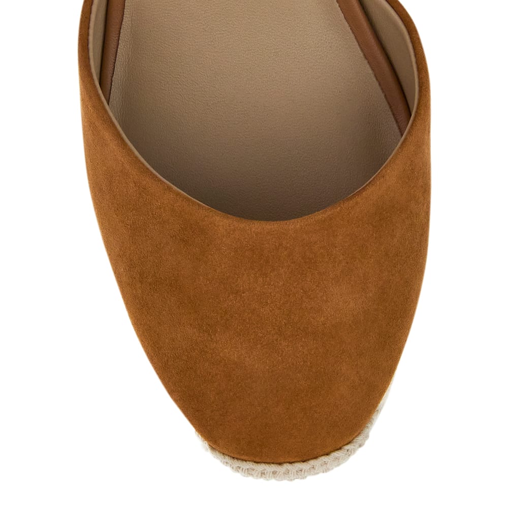 Peru Wedge in Tan Suede