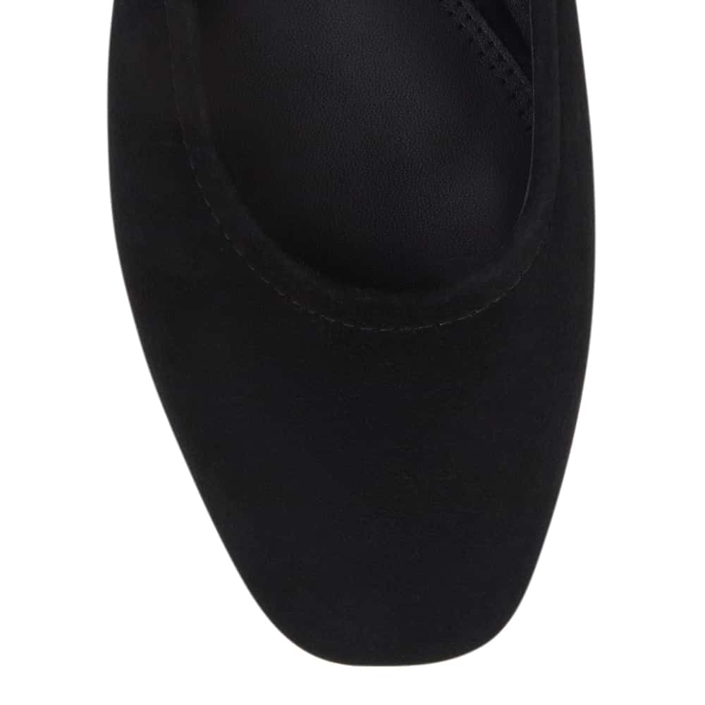 Petina Ballet Flat in Black Suede