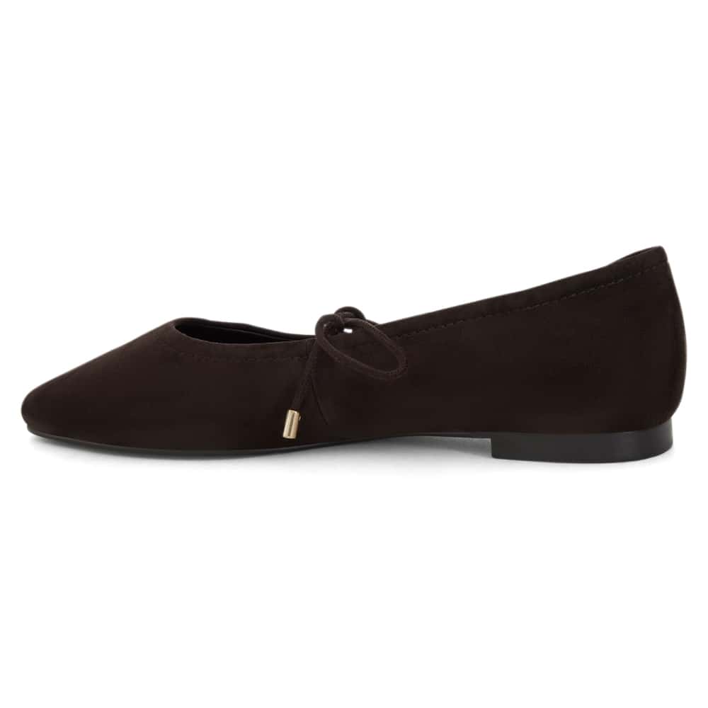 Petina Ballet Flat in Chocolate  Suede