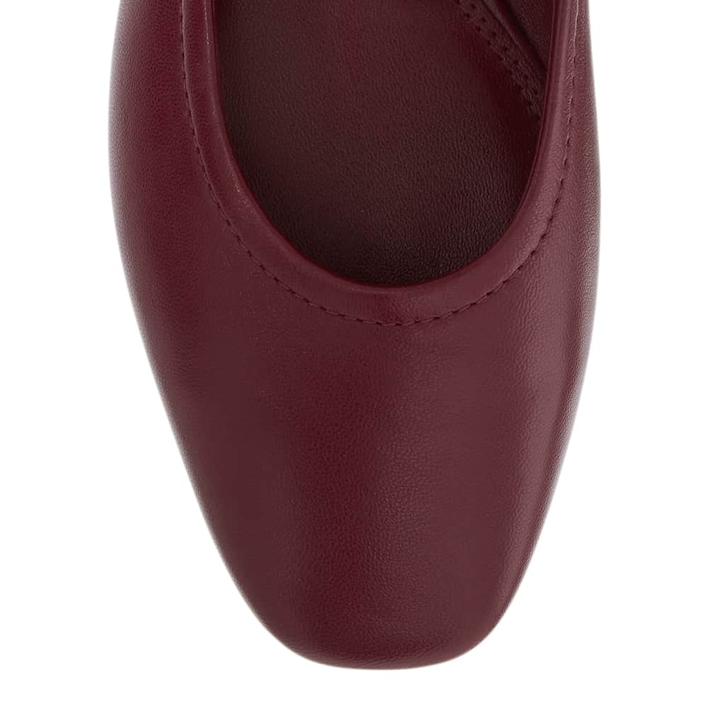 Petina Ballet Flat in Red Leather