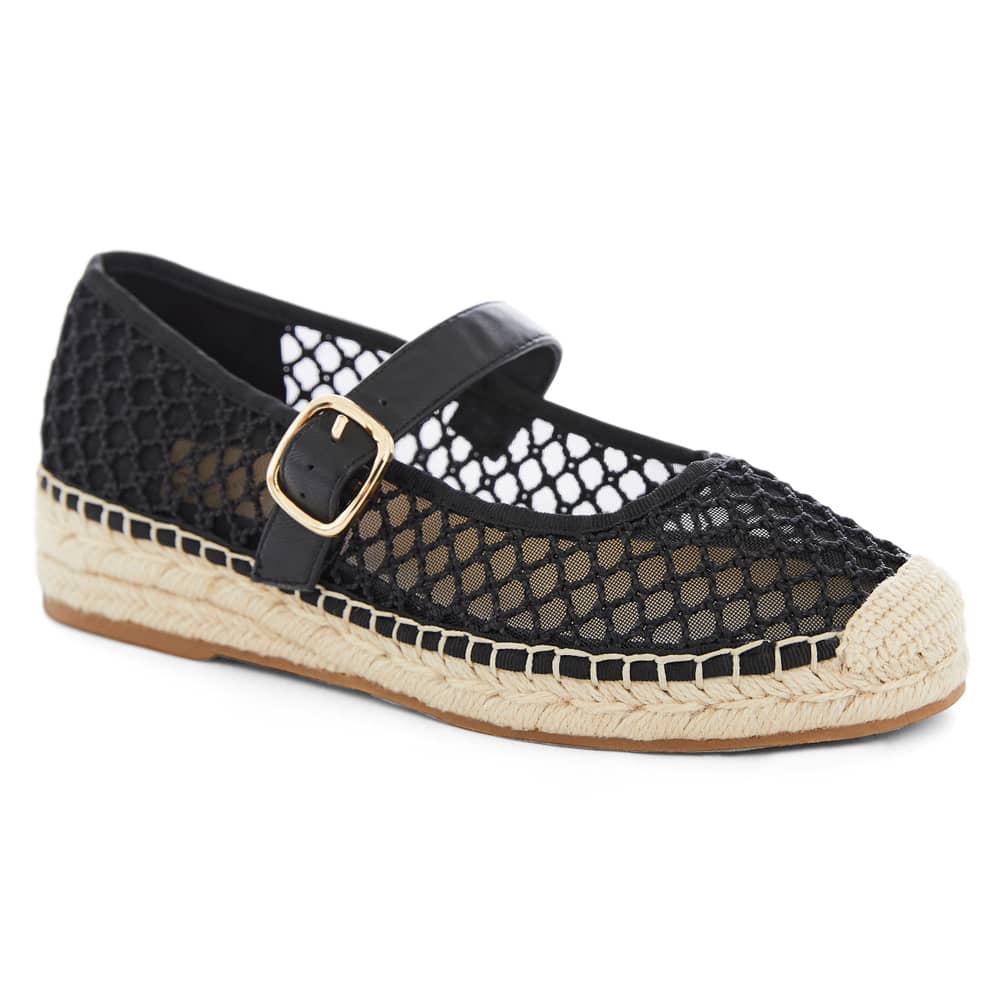 Portugal Flat in Black Mesh