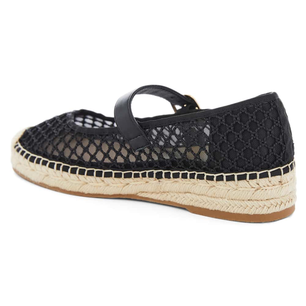 Portugal Flat in Black Mesh