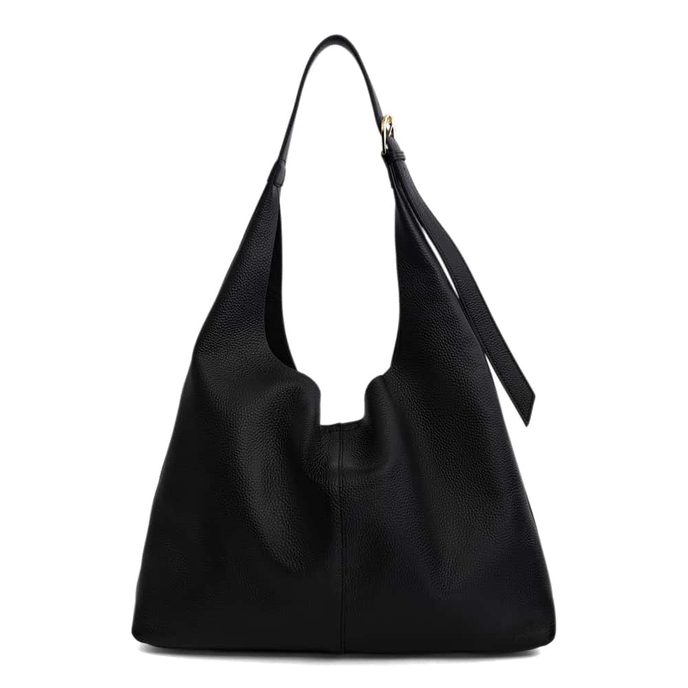 Quay Bag in Black Tumbled Leather Leather