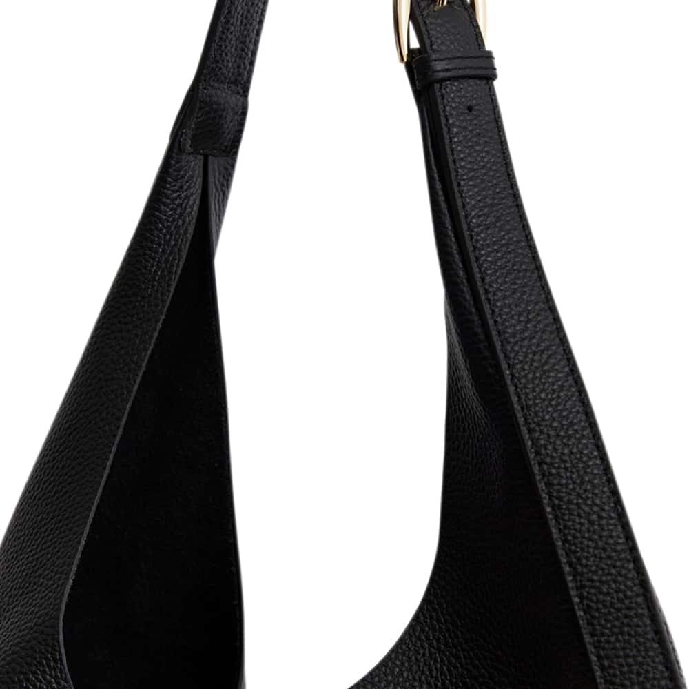 Quay Bag in Black Tumbled Leather Leather