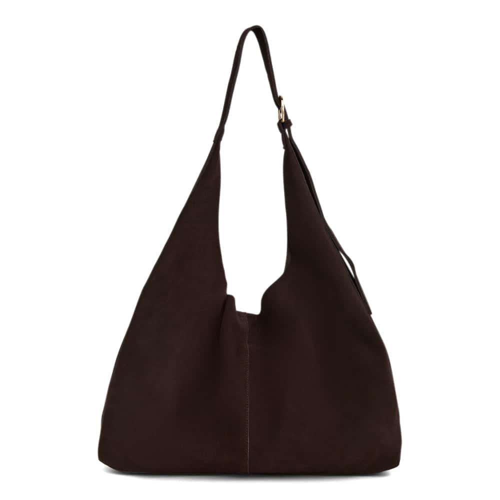 Quay Bag in Chocolate  Suede