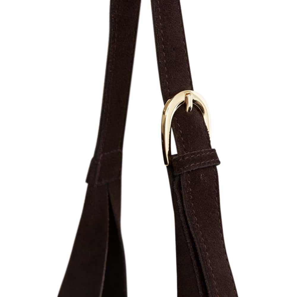 Quay Bag in Chocolate  Suede
