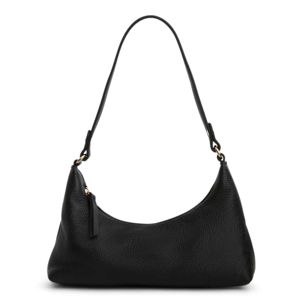 Queen Bag in Black Tumbled Leather Leather