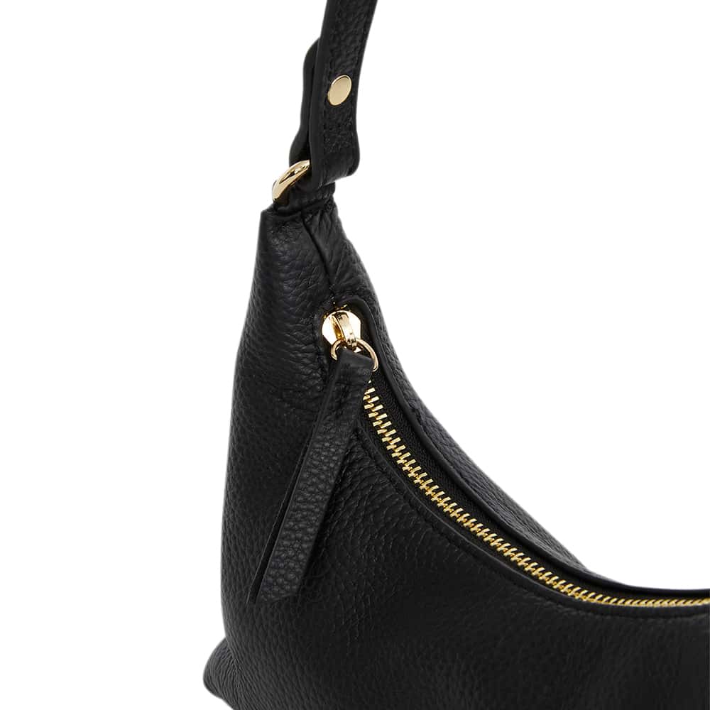 Queen Bag in Black Tumbled Leather Leather