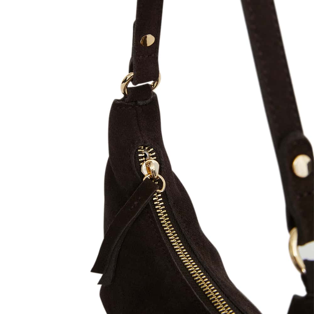 Queen Bag in Chocolate  Suede